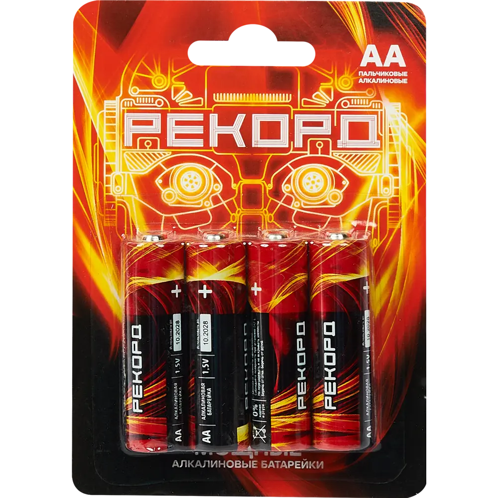 Батарейка Рекорд AA (LR6) алкалиновая 4 шт STLM-2034479