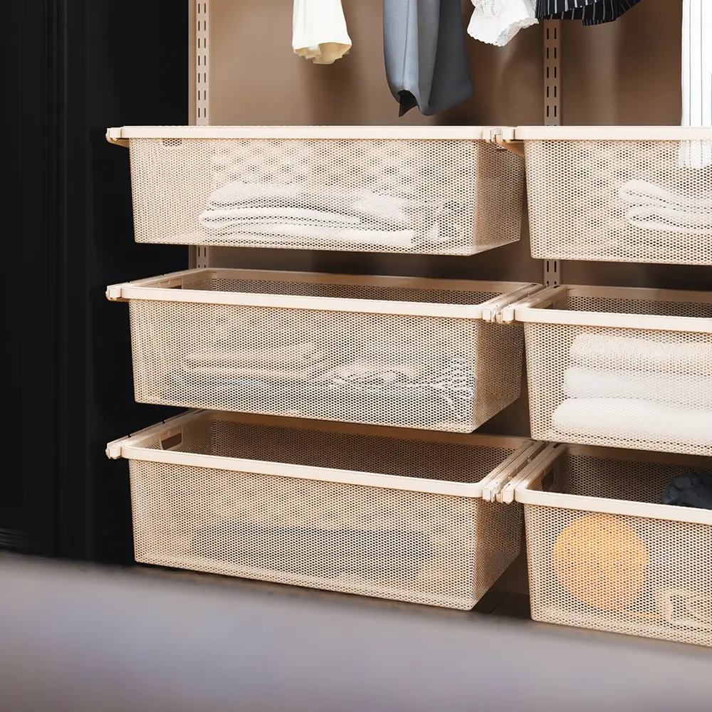 LARVIJ Корзина для системы хранения 55.5×18.5×41 см бежевая 84804135 STLM-0055428 - Вид №5