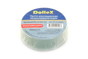 16241835 Изоляционная ПВХ лента PVC, белая, 19 мм х 9,10 м ET10-WHT Dollex
