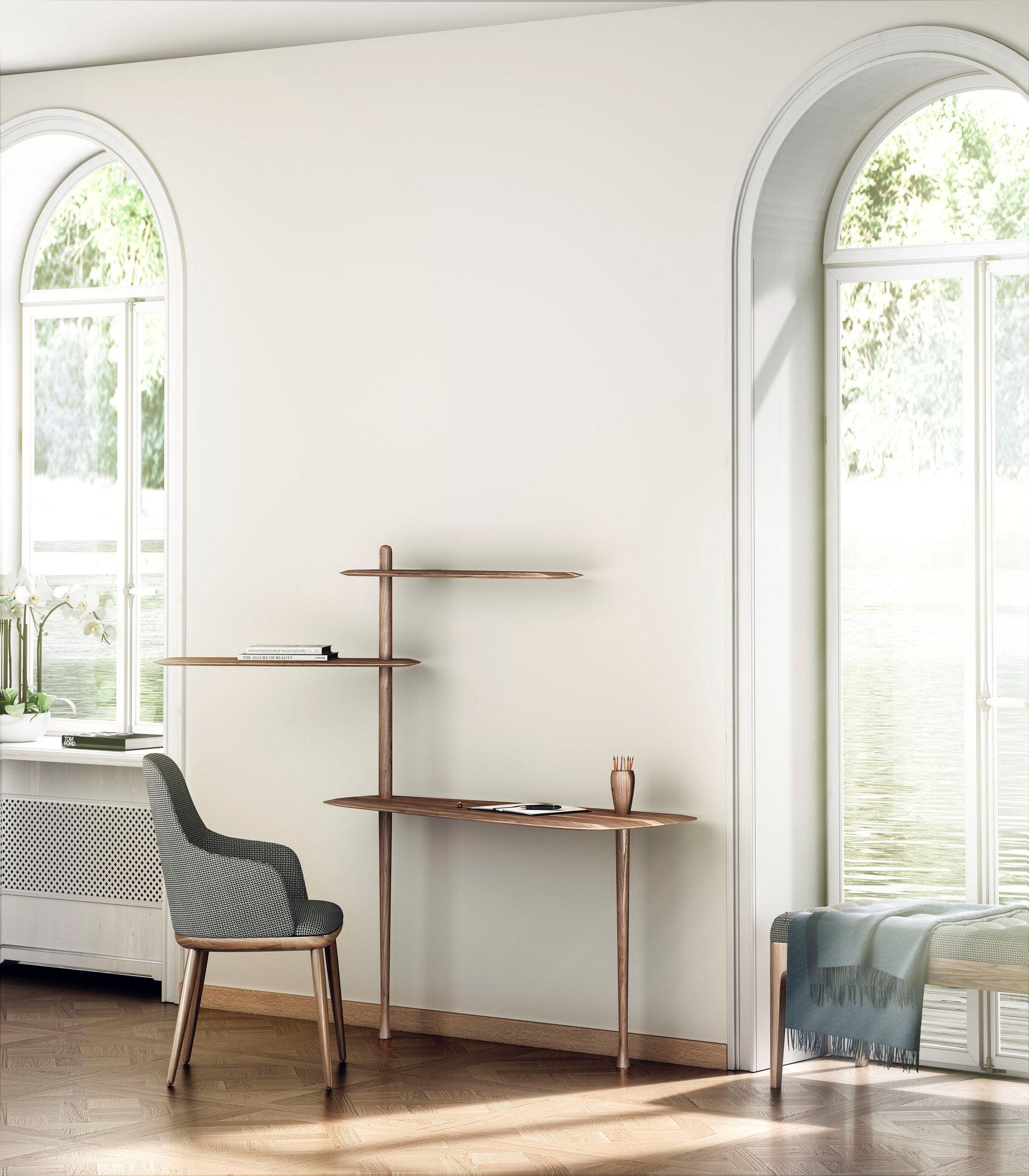 Письменный стол из грецкого ореха NOMON уникальная ARCH-00145508 - Вид №5