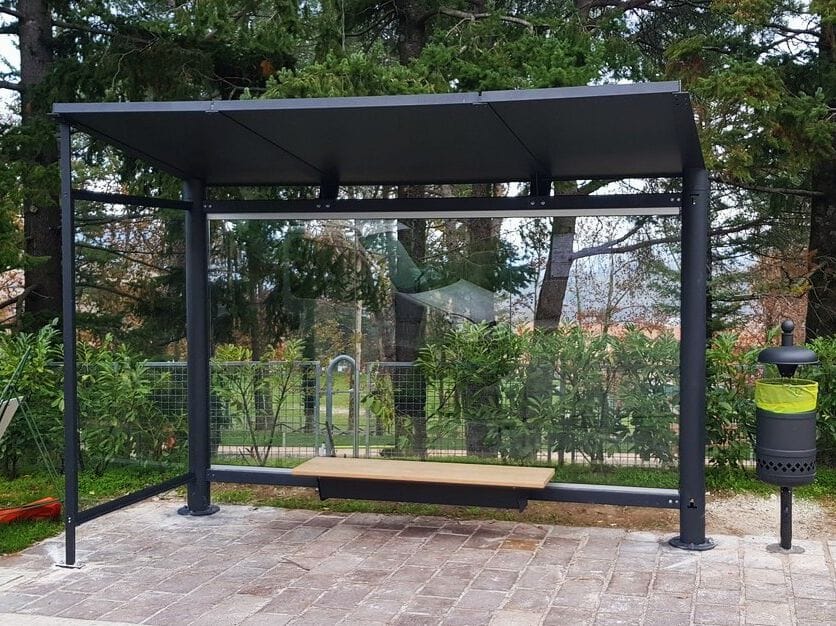 Стальной и стеклянный навес для автобусной остановки Studio Città DIAMOND ARCH-00070601 - Вид №1