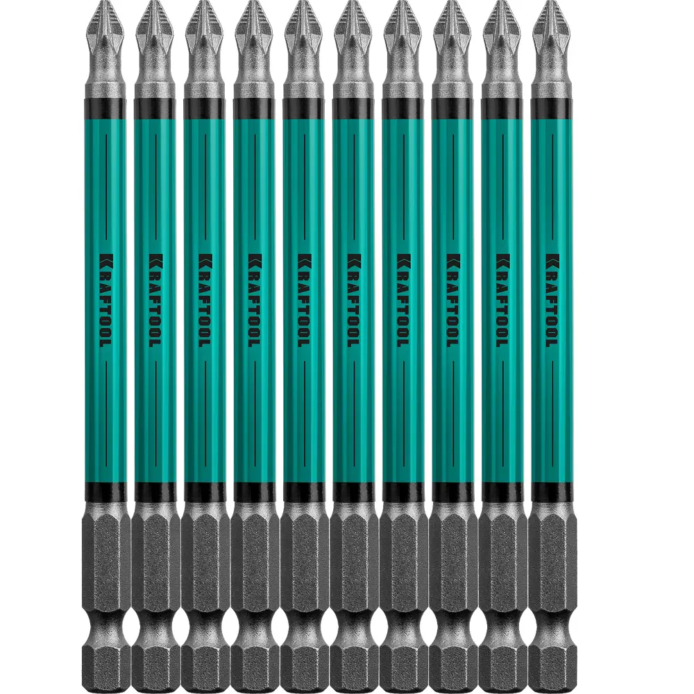 Бита крестовая магнитная Kraftool 26124-2-100-10 PZ2x100 мм, 10 шт