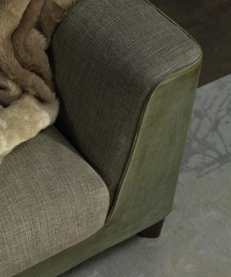 Секционный диван из кожи и ткани Borzalino статус-кво ARCH-00079190 - Вид №5