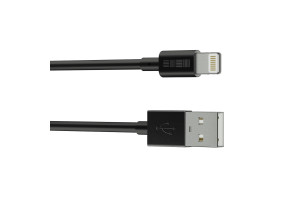 17458620 Кабель USB iPhone5/iPadmini 8pin MFi 1.0m черный, B201, 33573 Interstep