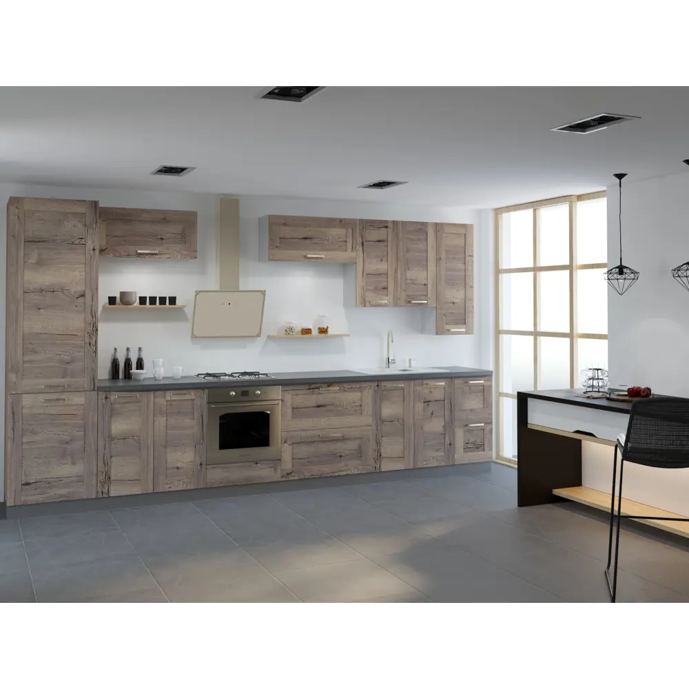 Фасад кухонного шкафа Рошаль 29.7x76.5 см KONSENSA ЛДСП цвет темное дерево STLM-2001403 - Вид №9