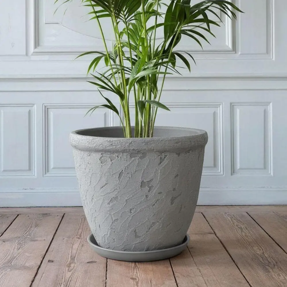 Горшок для цветов Минерал Ø32 h28 см v15.5 л керамика серый Santreyd нет STLM-2211891 - Вид №1