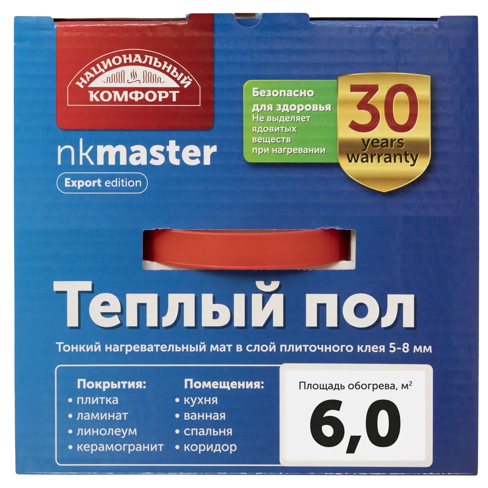 Нагревательный мат для теплого пола Теплолюкс Национальный Комфорт 6 м², 900 Вт 82540760 STLM-2041041  - Вид №3
