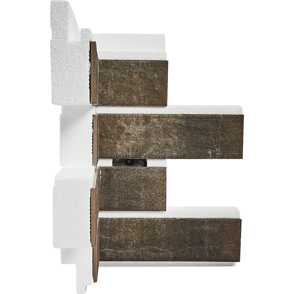 Термопанель внутренний угол Мосстрой-31 Brick Stone коричневый 31x31x41x5 см STLM-2187124 - Вид №1