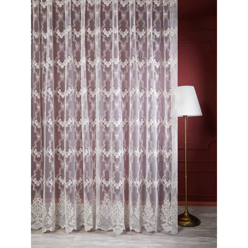 Тюль 1 м/п Корд сетка 280 см цвет бежево-серый ELIT HOME STLM-2122393