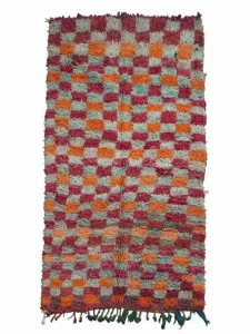 AFOLKI Прямоугольный шерстяной коврик с длинным ворсом и геометрическими мотивами Boujad Taa369be