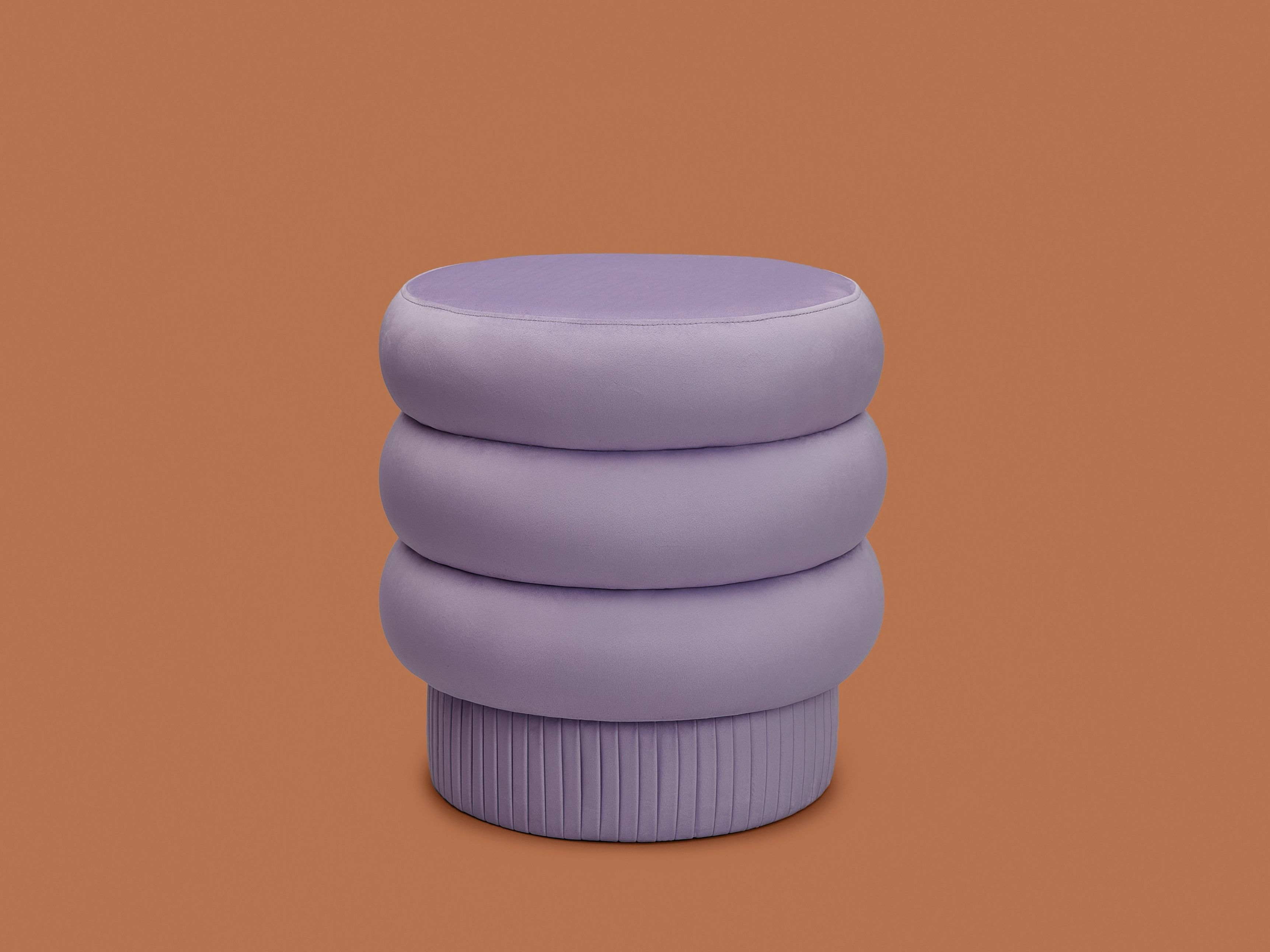 Круглый бархатный пуф Houtique насос ARCH-00093241 - Вид №1