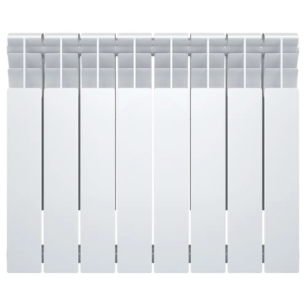 Радиатор секционный Oasis Bimetal 500/80 8 секций боковое подключение биметалл белый STLM-2093128