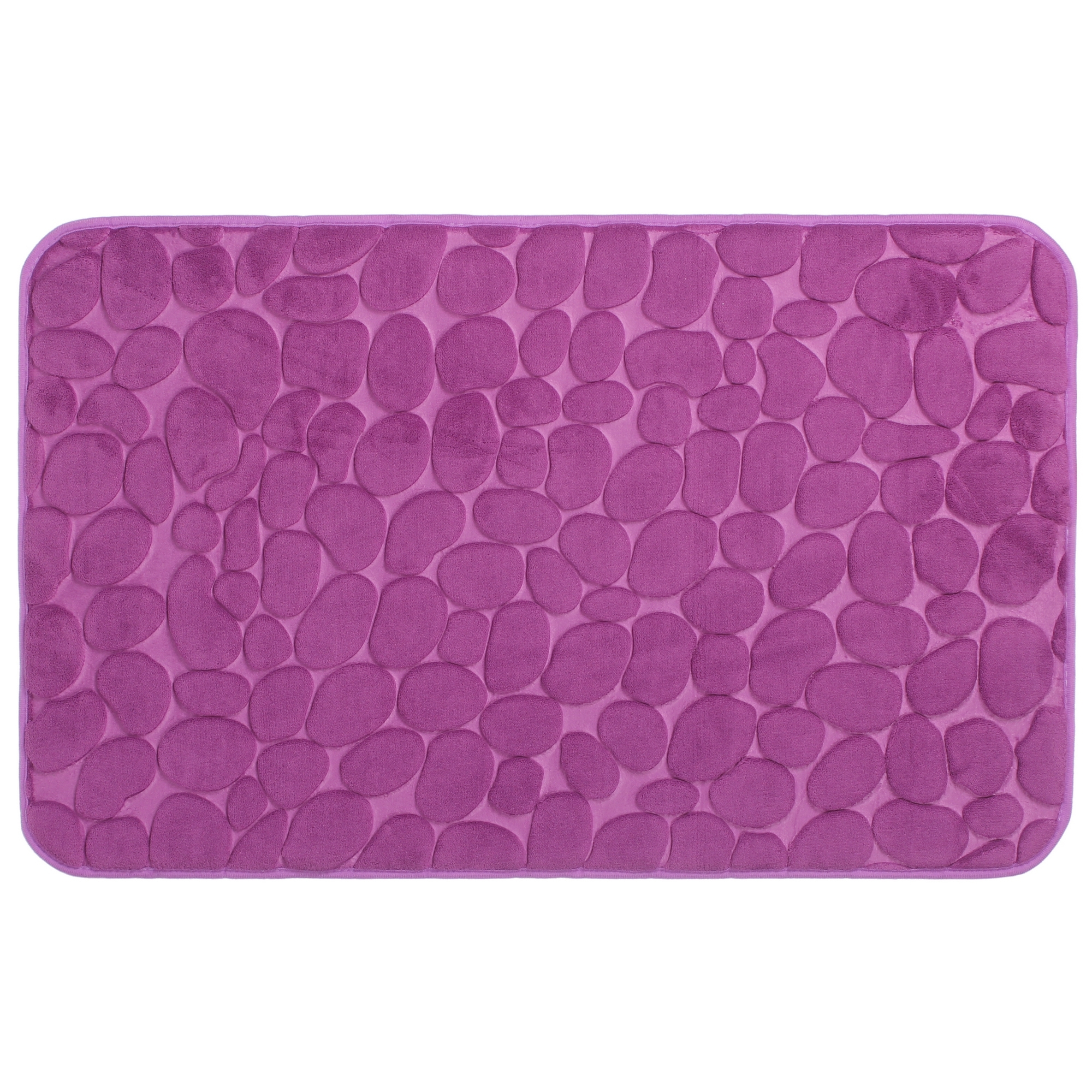 81974148 Коврик для ванной 80х50 см цвет фиолетовый Stones STLM-0016235 GRAMPUS