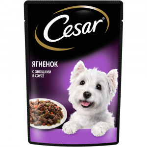 ПР0053682 Корм для собак Ягненок с овощами пауч 85г Cesar