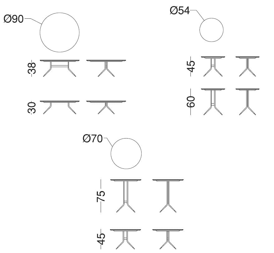 Высокий круглый журнальный столик Vibieffe 1500 Swing ARCH-00145492 - Вид №4