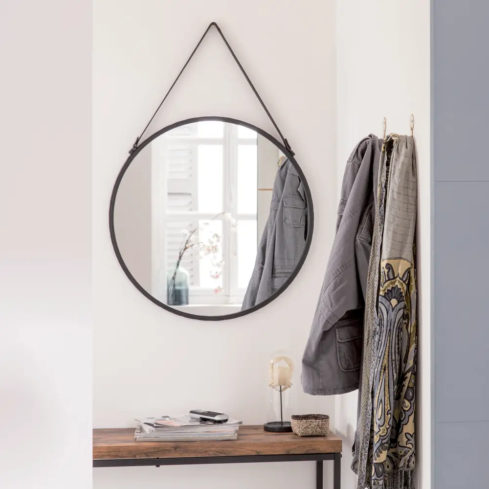 Зеркало декоративное Inspire Barbier круглое 55 см цвет чёрный STLM-2070203