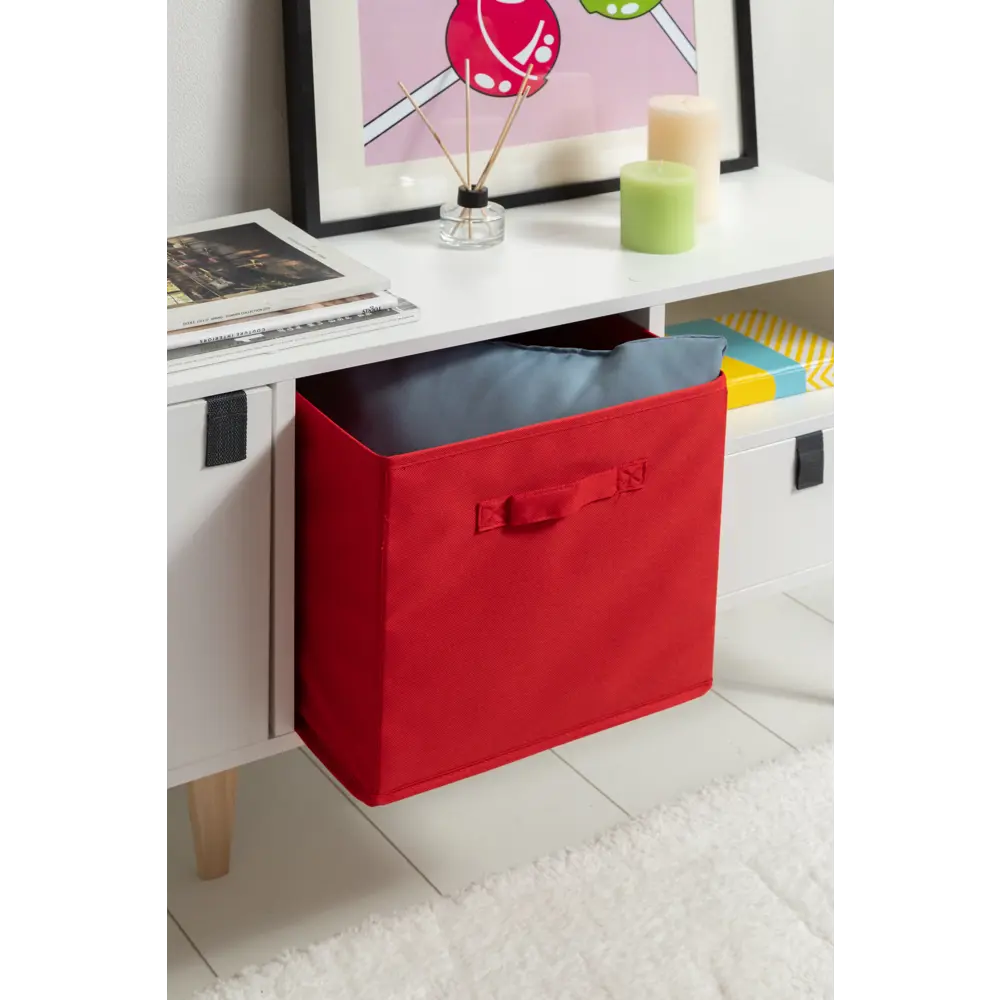 Короб Spaceo KUB Carmen 31x31x31 см 29.7 л полиэстер цвет красный STLM-2096143 - Вид №2