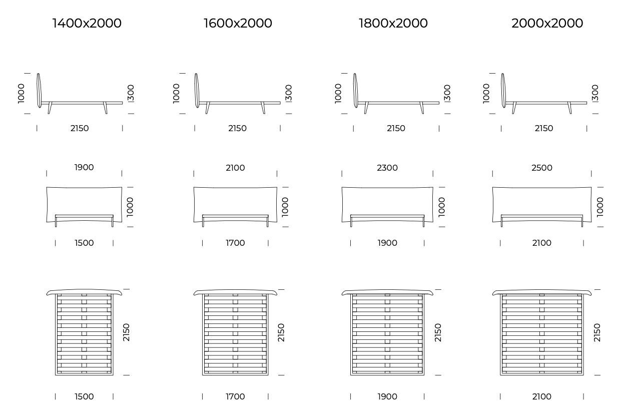 Двуспальная кровать из ткани с мягким изголовьем Nobonobo PIERO ARCH-00051913 - Вид №4