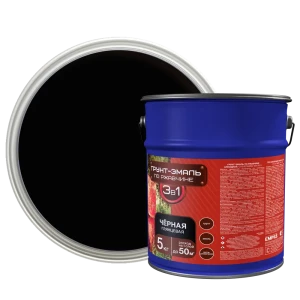 Грунт-эмаль по ржавчине 3 в 1 Empils цвет черный 5 кг