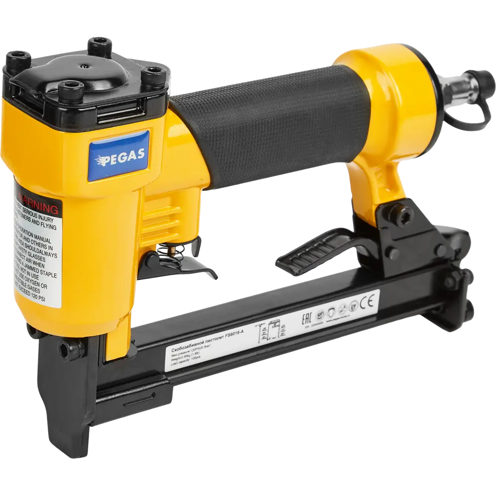 Степлер пневматический Pegas Pneumatic FS8016-A тип скоб 21GA/80 6-16 мм STLM-2031472
