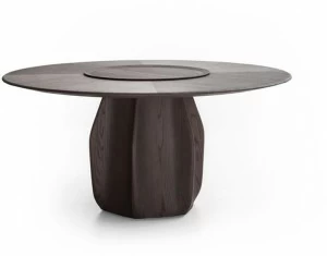 Molteni & C. Круглый деревянный стол с ленивой сьюзан
