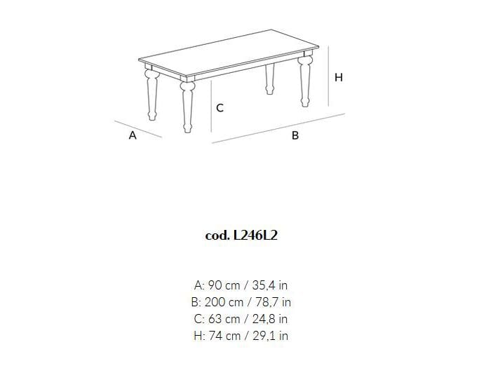 Прямоугольный обеденный стол из массива дерева Lando TROPEA ARCH-00141817 - Вид №5