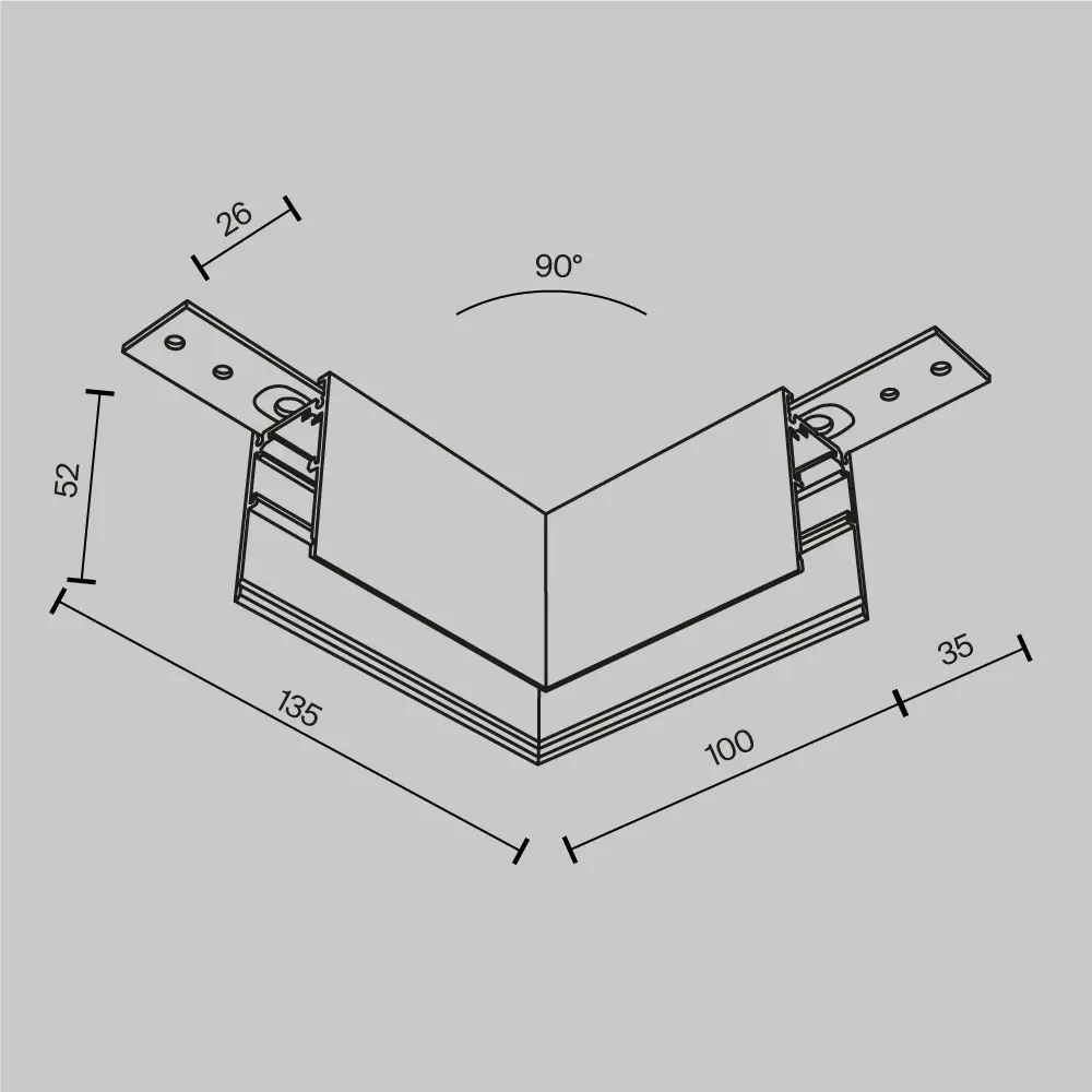 Коннектор угловой Voltega Twist для трековых систем освещения 89438140 STLM-1579355 - Вид №1