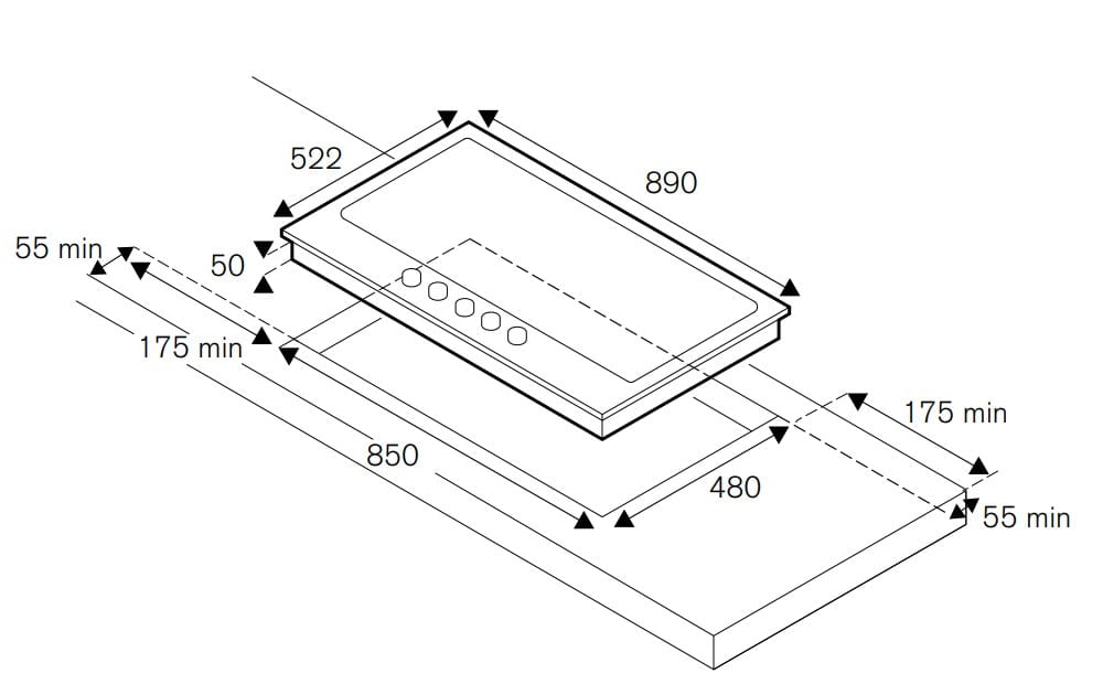 Стальная встраиваемая газовая плита Bertazzoni ARCH-00097852 - Вид №3