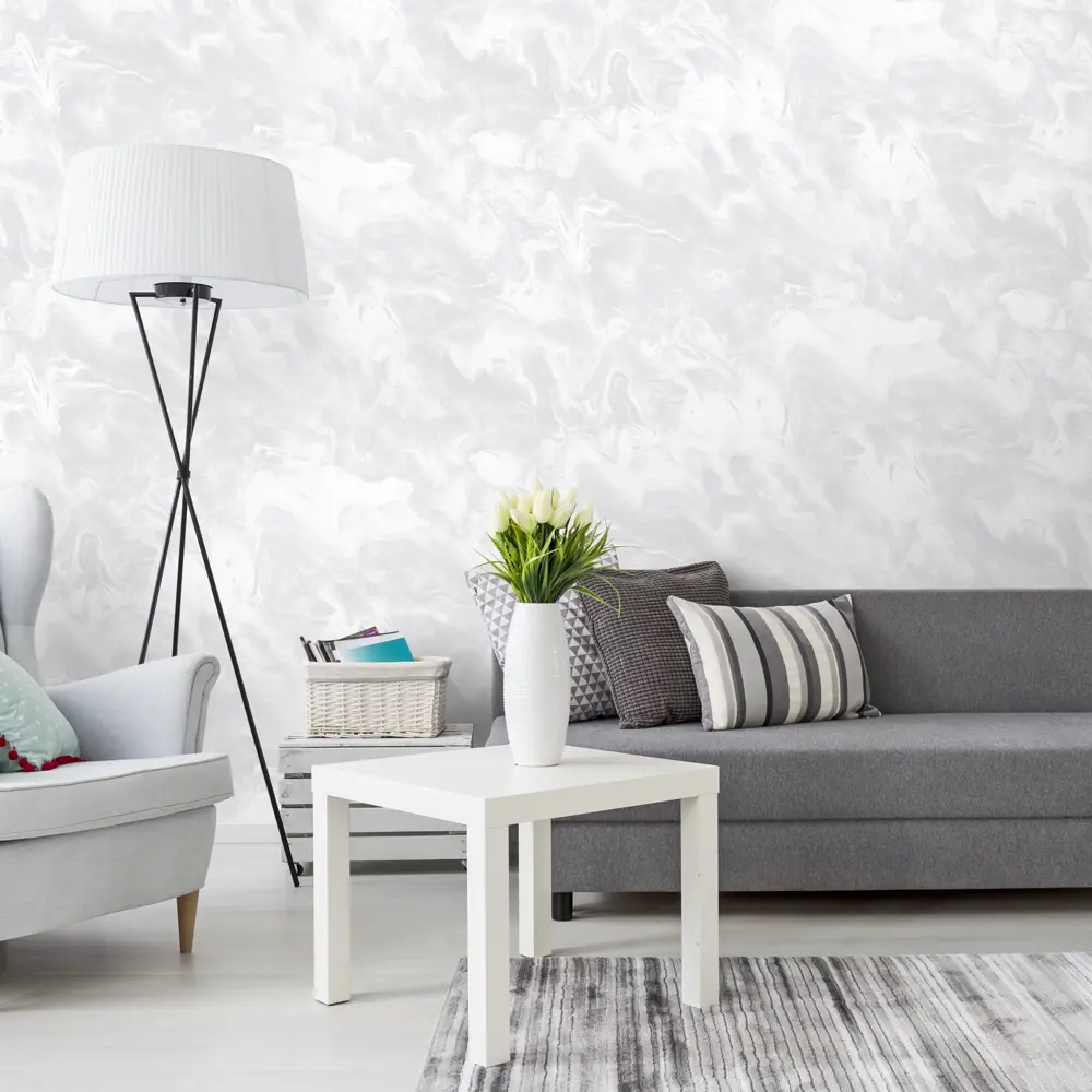 Обои флизелиновые Inspire Wave серые 1.06 м Granit 3 STLM-2122225 - Вид №2