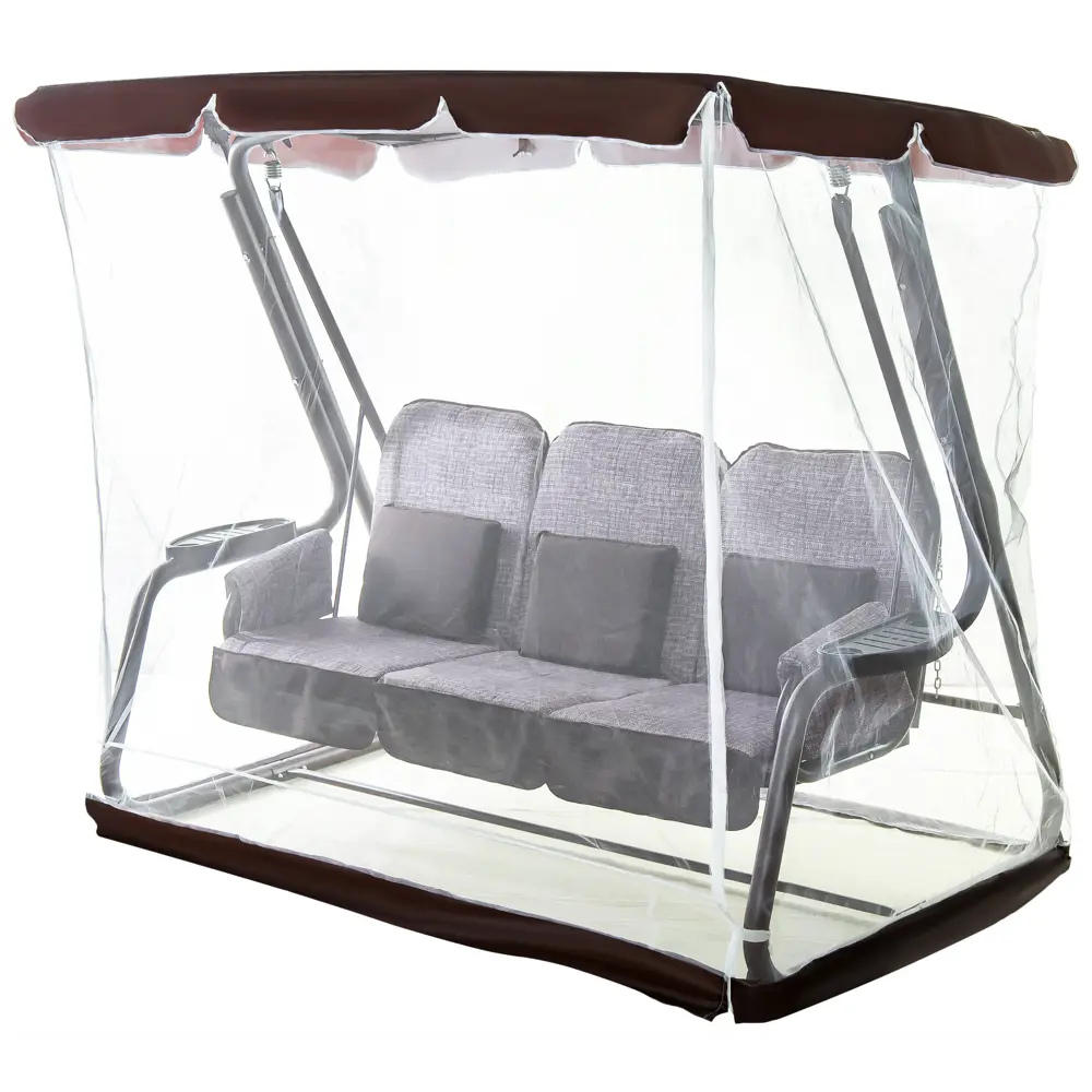 Качели садовые Октавия 3-х местные (до 300 кг) коричневый Santreyd STLM-2183842 - Вид №1