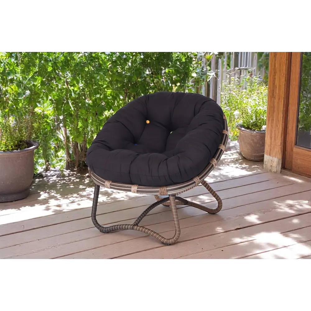 Кресло садовое Niko 85x83x82 см искусственный ротанг темно-коричневый Santreyd STLM-2159078 - Вид №16