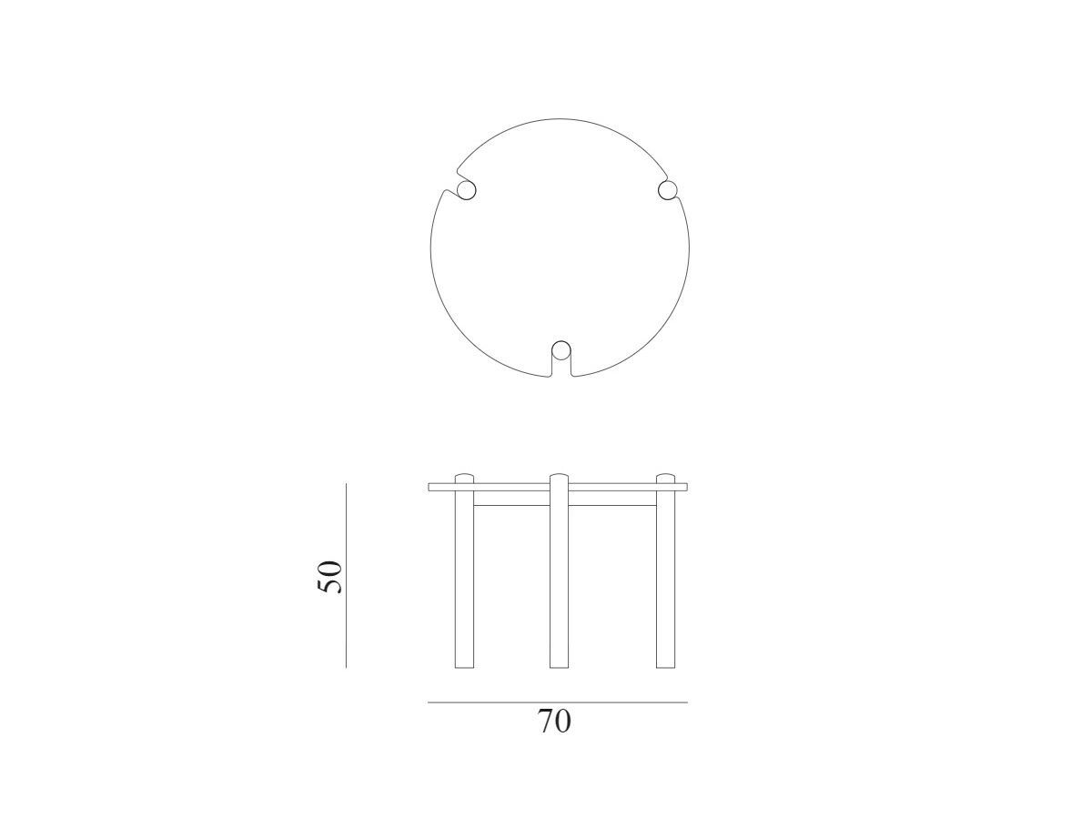 Мраморный круглый садовый столик Exteta Caprera ARCH-00004590 - Вид №2