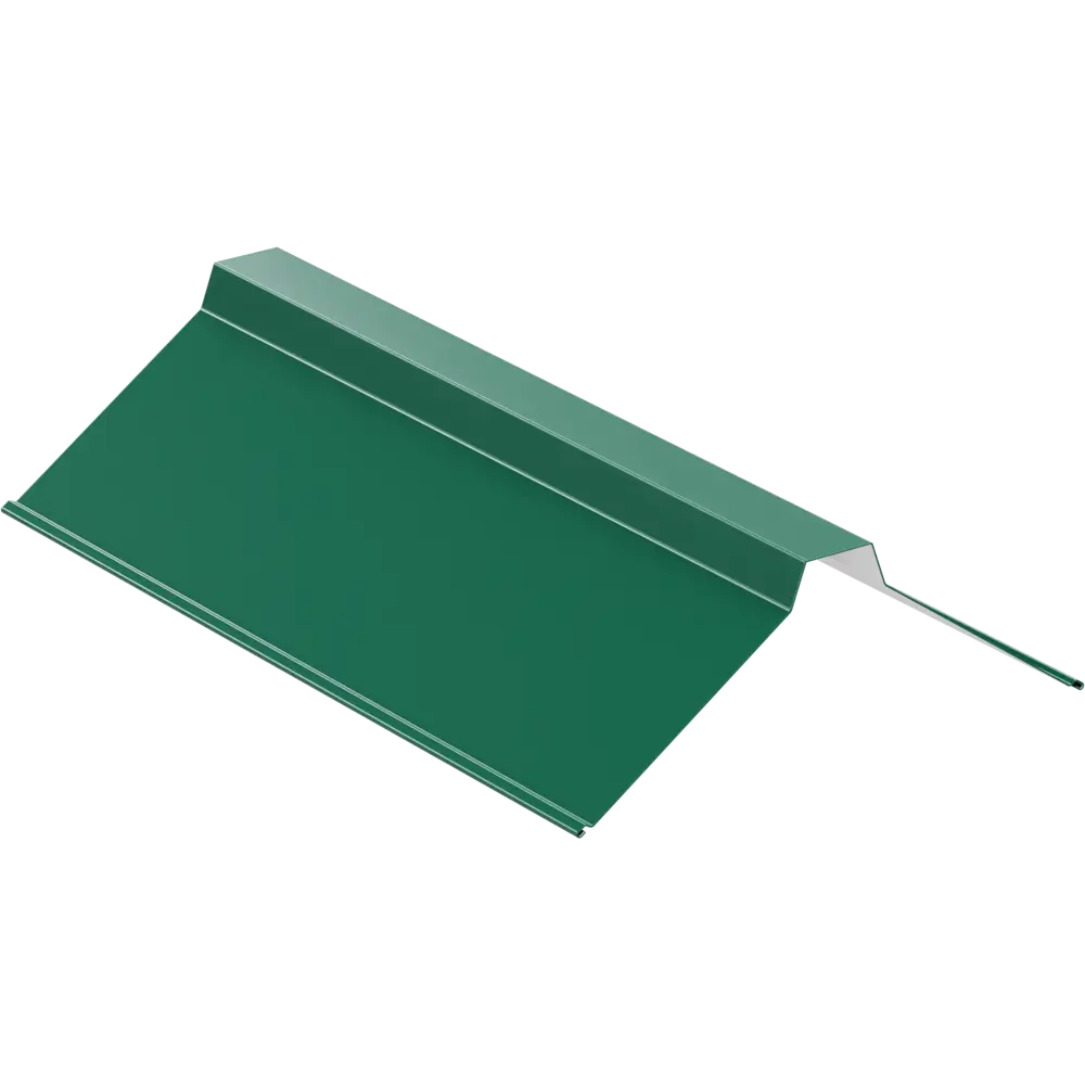 Планка конька плоского 30x115x2000 мм 0.4 мм RAL 6005 зеленый ВЕГА STLM-2106339