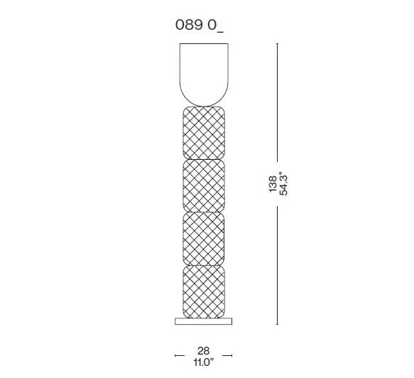 Напольная лампа из дутого стекла с мраморным основанием CASSINA FICUPALA ARCH-00130172 - Вид №6