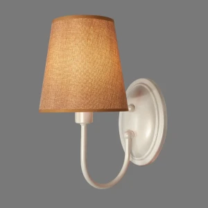 Настенный светильник 12861 1xE14x40 Вт ткань, цвет белое золото