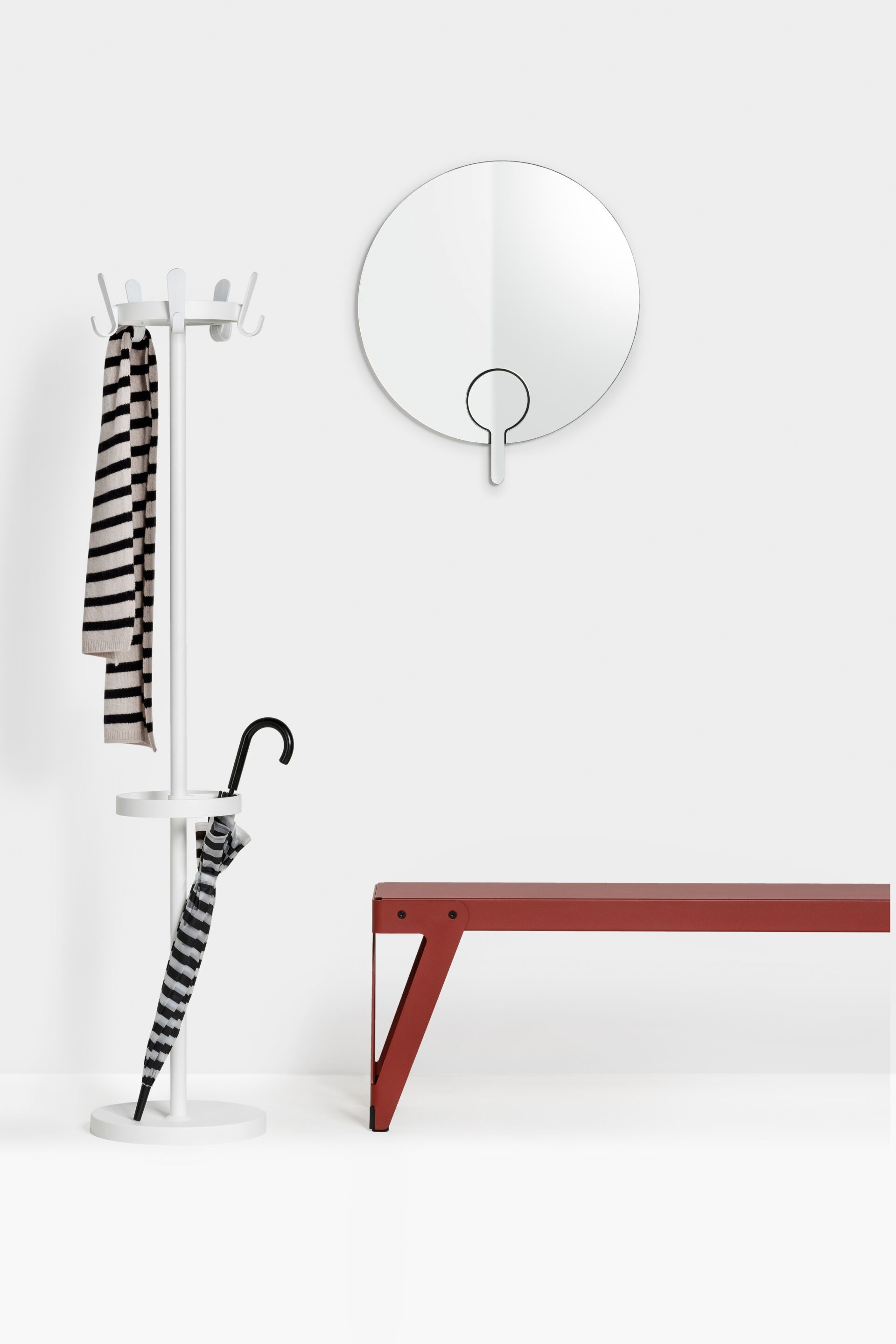 Стальная вешалка с порошковым покрытием с держателем зонта FUNCTIONALS ARCH-00111061 - Вид №9
