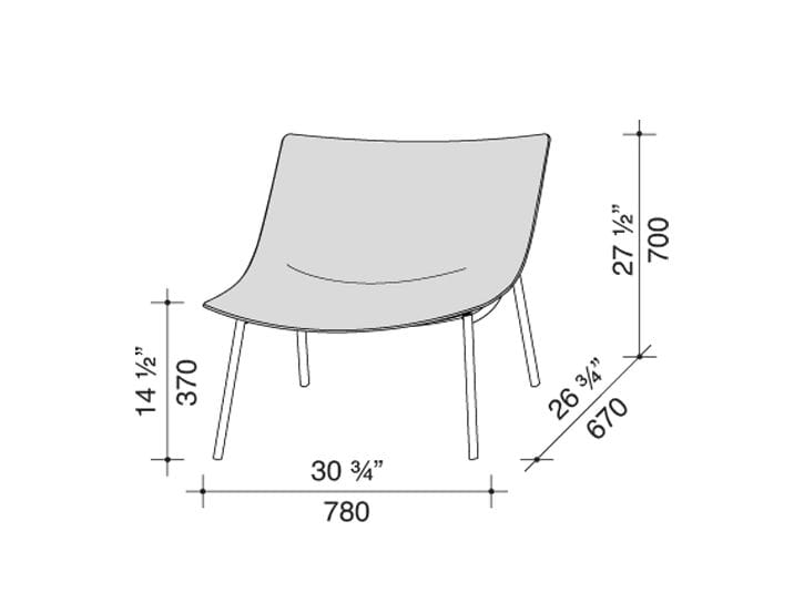Кожаное кресло с металлическим каркасом Lema OMEGA ARCH-00151496 - Вид №15