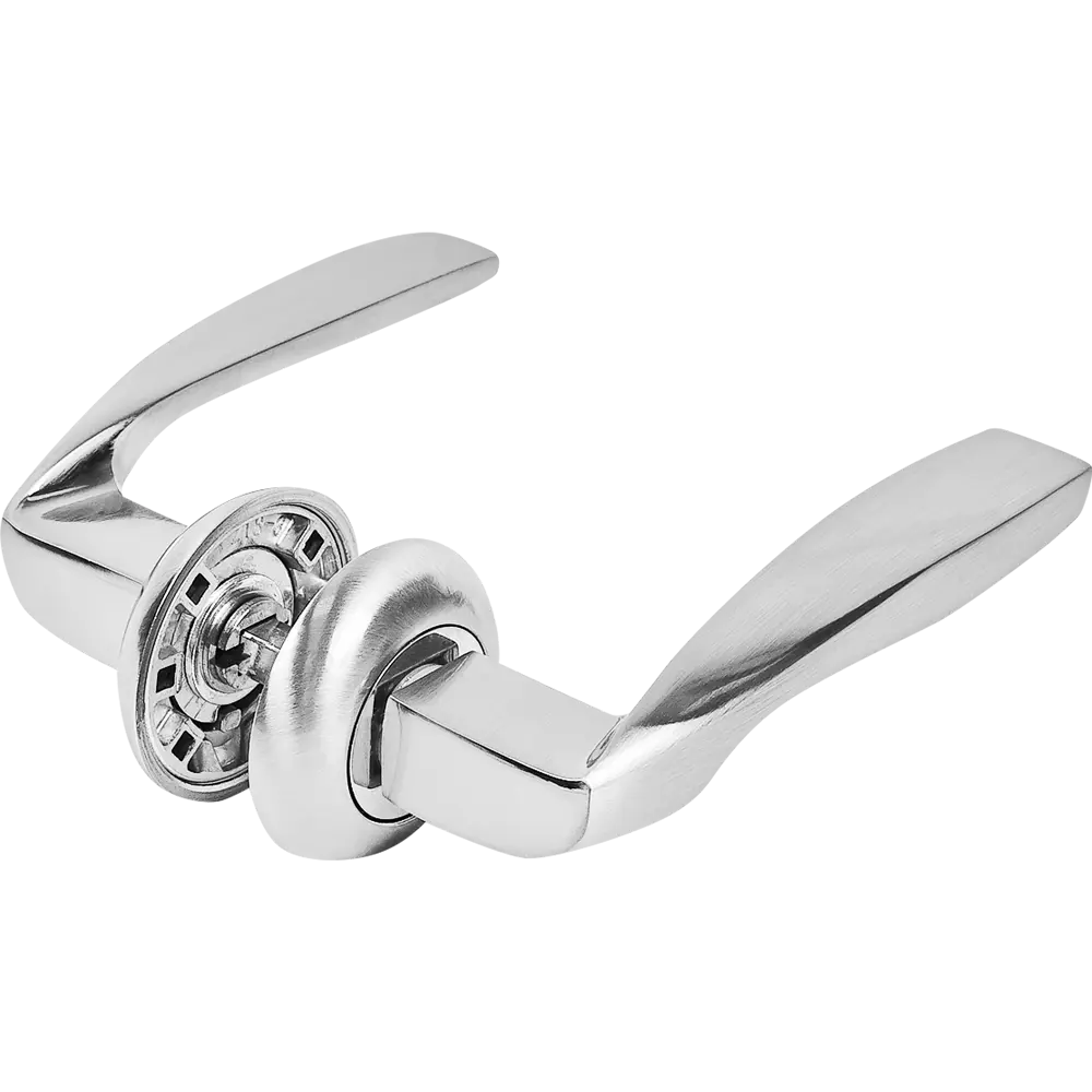 Дверные ручки Edson 18-Z01 без запирания алюминий гальваническое покрытие цвет хром STLM-2012465