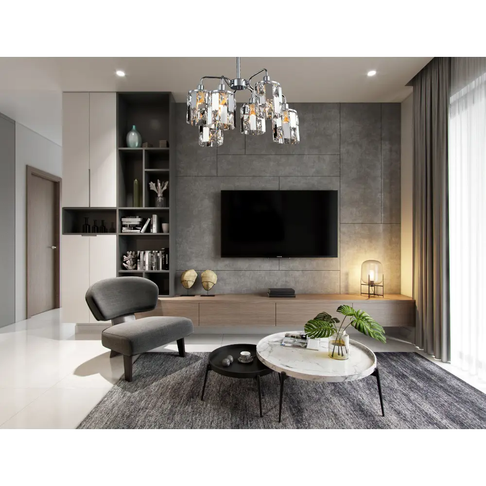 Люстра потолочная Wink Эстер NX2255/6, 6 ламп, 18 м², цвет хром STLM-2039808 - Вид №9