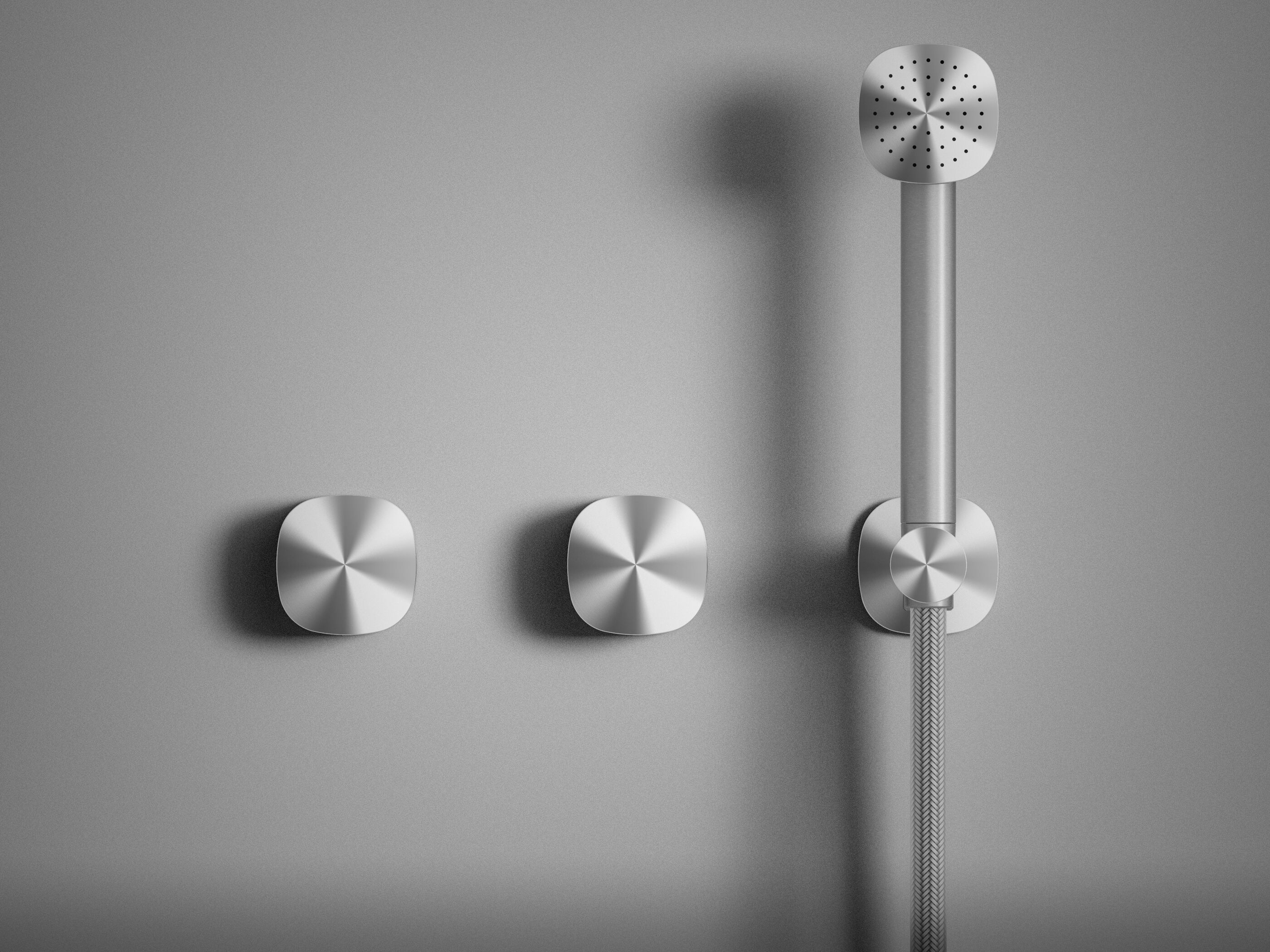 Набор для душа с 3 отверстиями из нержавеющей стали Quadrodesign супер ARCH-00081396 - Вид №2