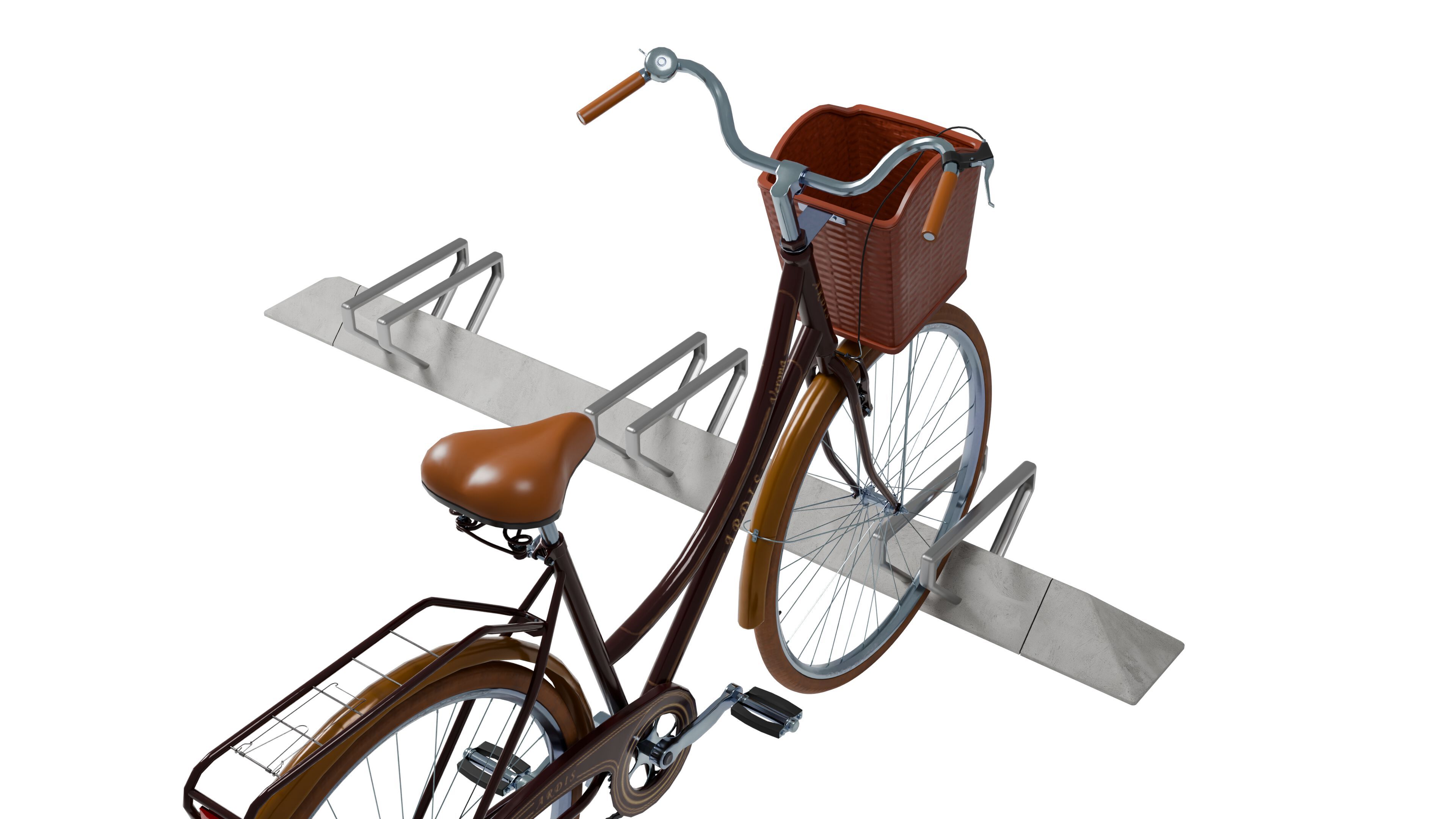 Стойка для велосипедов из оцинкованной стали и бетона Studio Città киригами ARCH-00047124