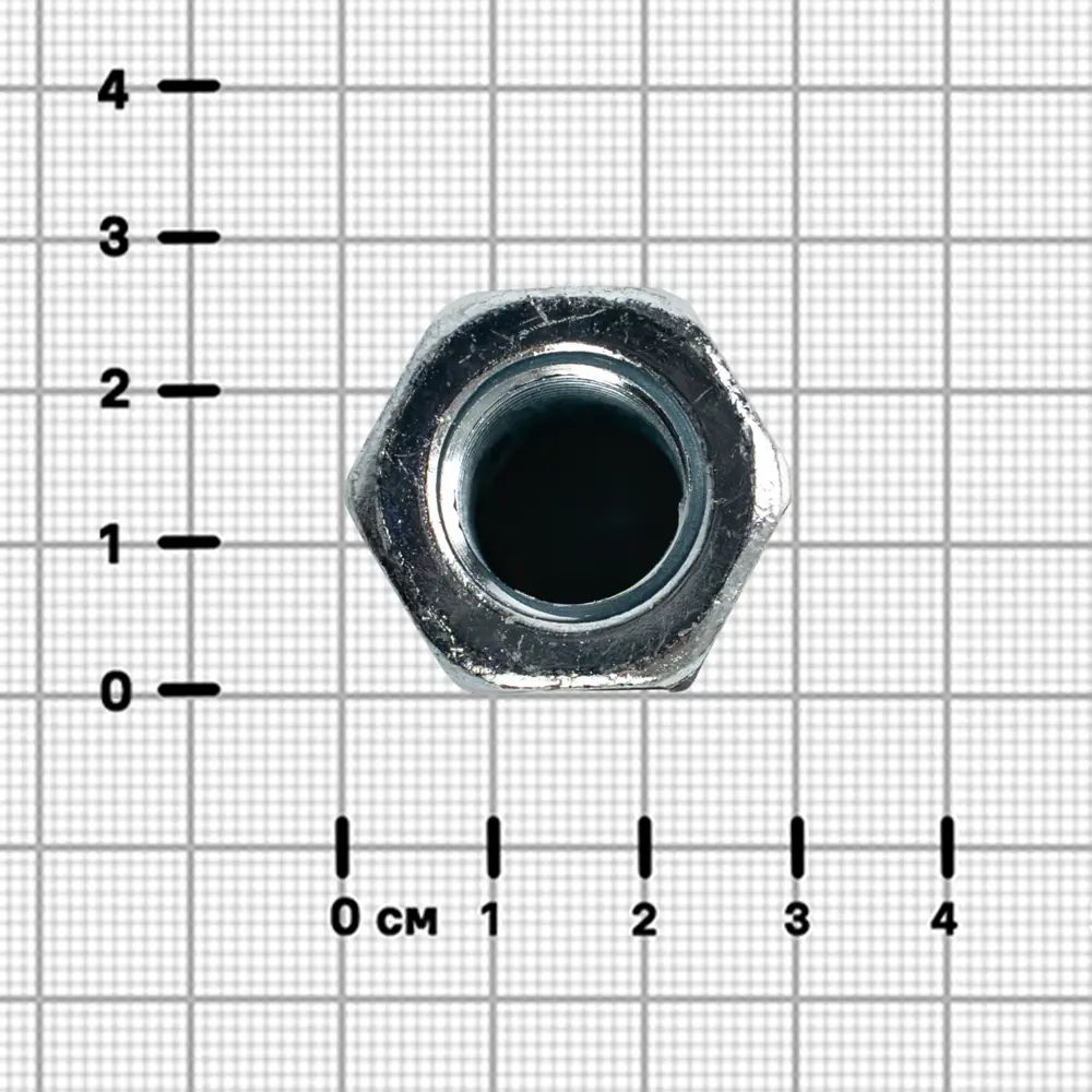 Гайка переходная удлиненная шестигранная М14 DIN 6334 сталь оцинкованная Santreyd STLM-2183239 - Вид №1