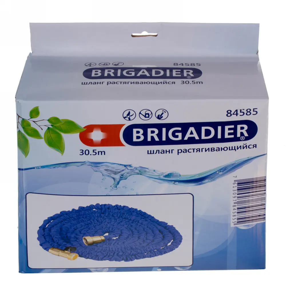 Шланг для полива BRIGADIER 1/2" 30.5 м Каучук 16455350 STLM-2135713 
