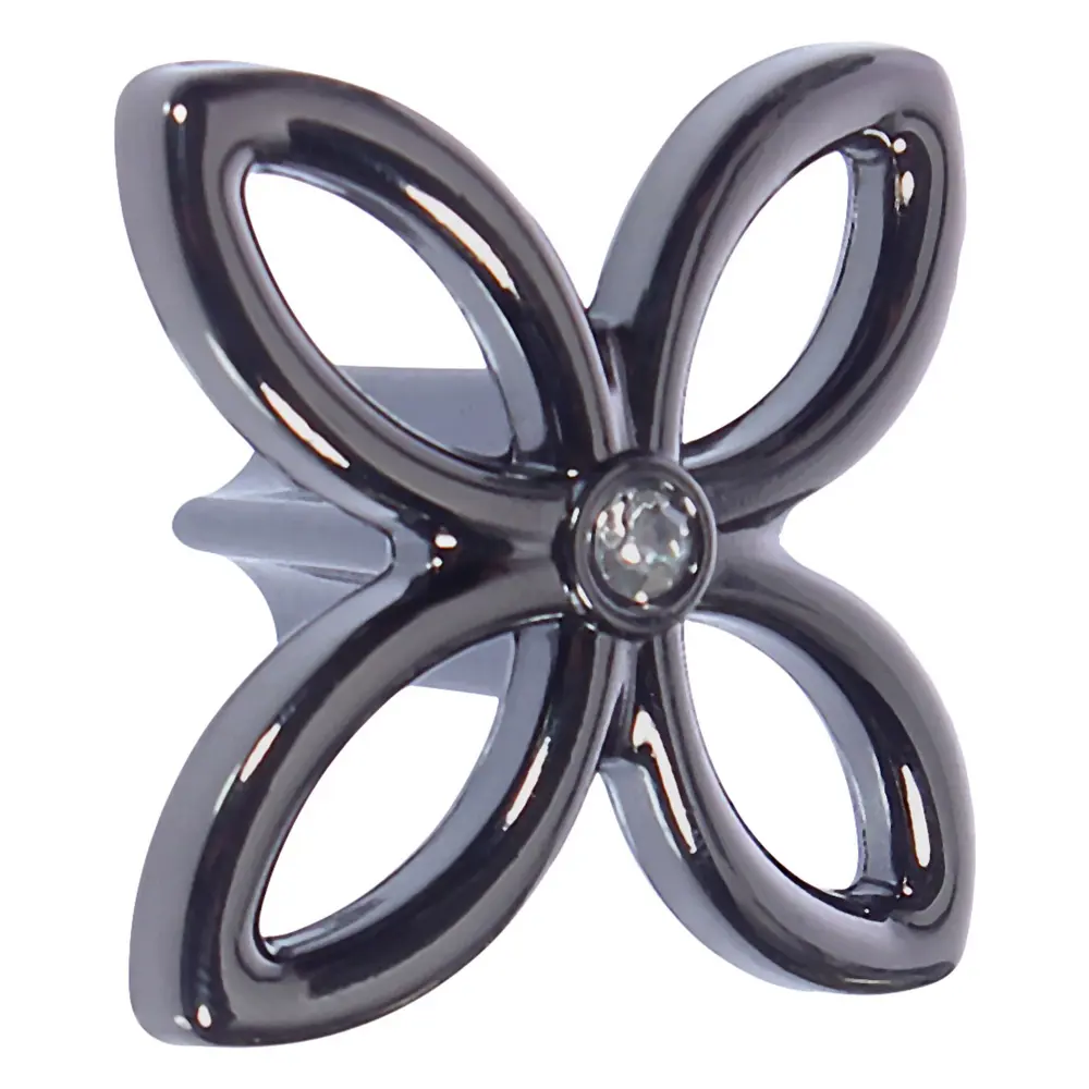 Мебельная ручка-кнопка CRL33, ЦАМ, цвет чёрный хром KERRON STLM-2199847