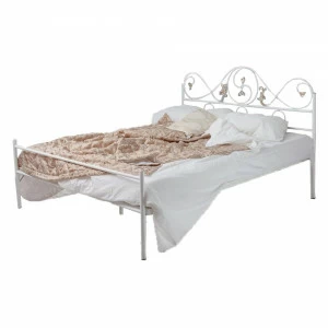 Кованая двуспальная кровать 160х200 с одной спинкой белая "Венеция" FRANCESCO ROSSI ВЕНЕЦИЯ 134625 Белый