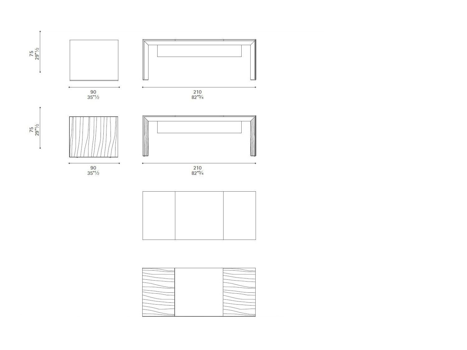 Кожаный прямоугольный исполнительный стол Poltrona Frau офис-системы управления ARCH-00062534 - Вид №3