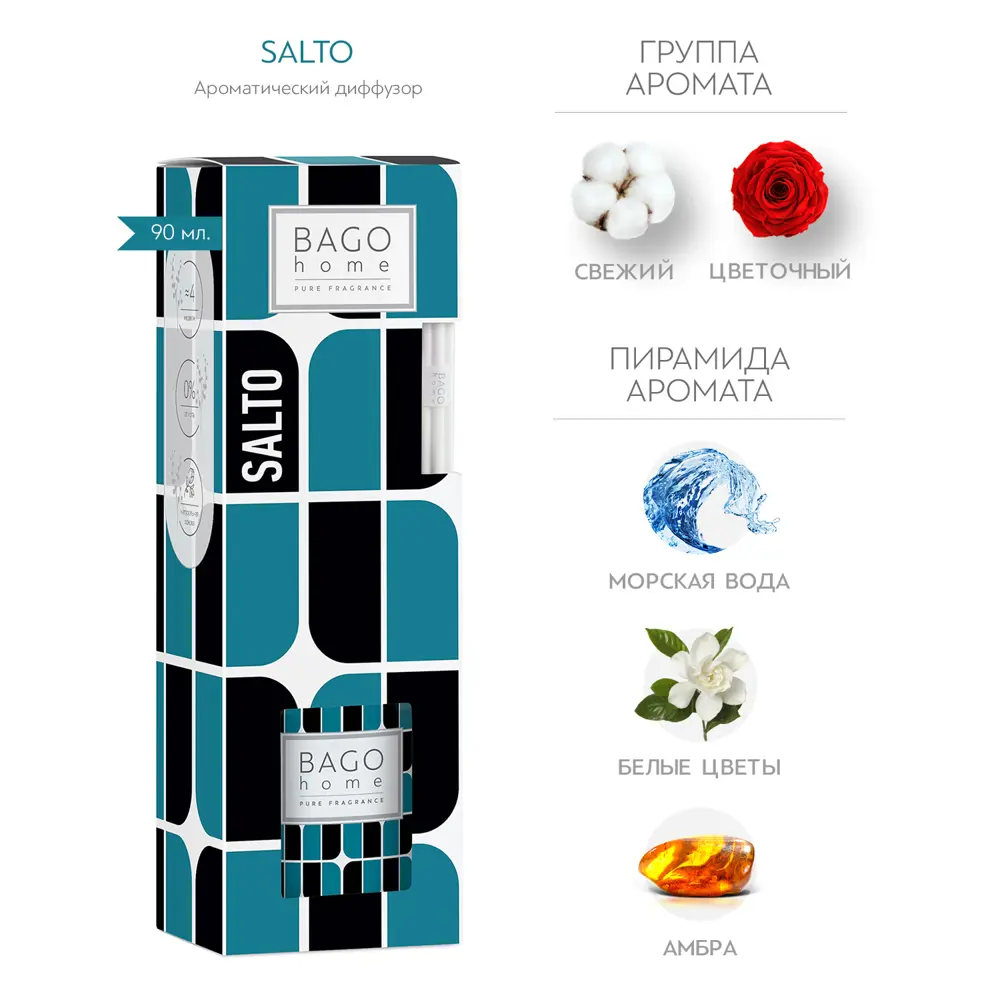 Ароматический диффузор Bago Home Salto 90 мл STLM-2142834 - Вид №1