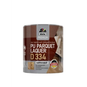 Паркетный лак Dufa Premium pu parquet laquer d334 полуматовый бесцветный 0.75 л