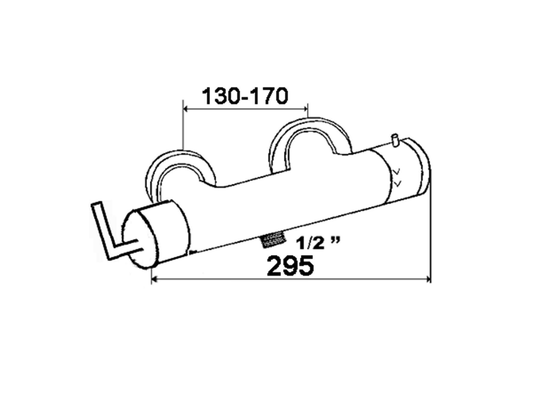 Смеситель для душа с 2 отверстиями rvb ARCH-00055685 - Вид №1