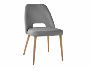 Мягкий стул из бука с открытой спинкой